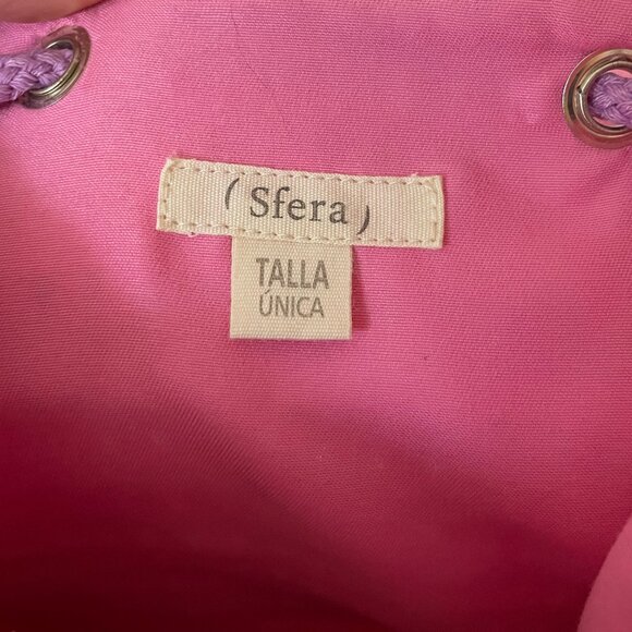 Sfera Striped Raffia Backpack - Picture 3 of 4